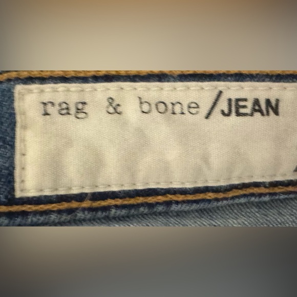 Rag and Bone Sz 24 Stovepipe Distressed Hem Jeans in Prospector Rinse - Picture 7 of 11